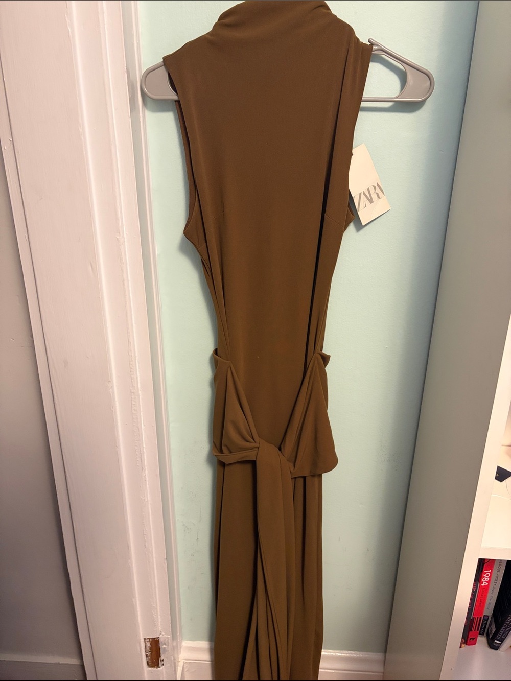 Zara Sleeveless Maxi Dress in Olive Brown